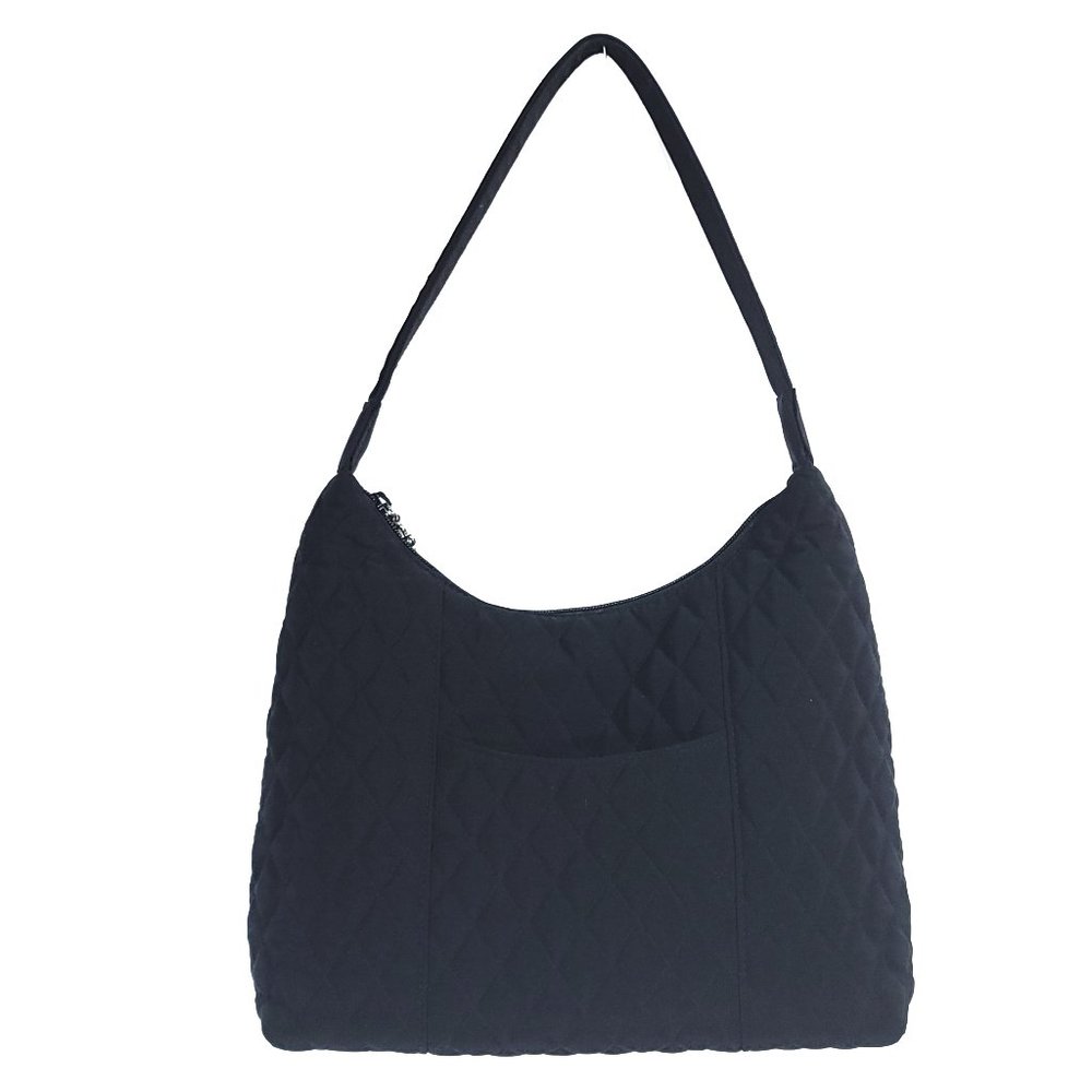Vera Bradley Black on Black Microfiber Shoulder Bag